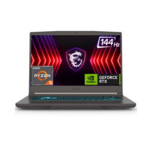 MSI A15 B7VE Gaming Business Laptop – AMD Ryzen™ 5 7535HS, RTX 4050 6GB, 8GB RAM, 512GB SSD, 15.6″ FHD 144Hz IPS Display, Windows 11 Pro, Backlit Keyboard – Black | 9S7-16RK11-478